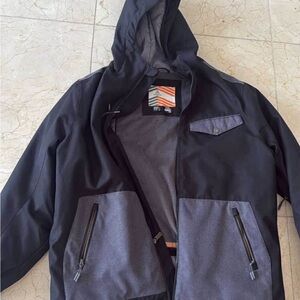 Men's Firefly Black and Gray Hooded Jacket Size XL BRAND NEW